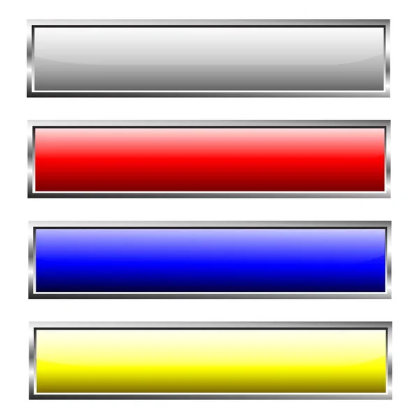 Web Düğmeleri Renkli Tasarım Kümesi — Stok Vektör