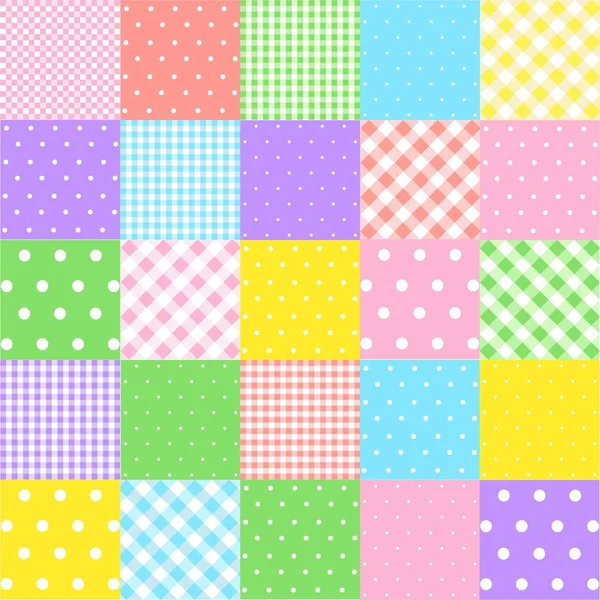 Colorful Seamless Patterns Baby Style Vector Illustration Children Background — Stock Vector