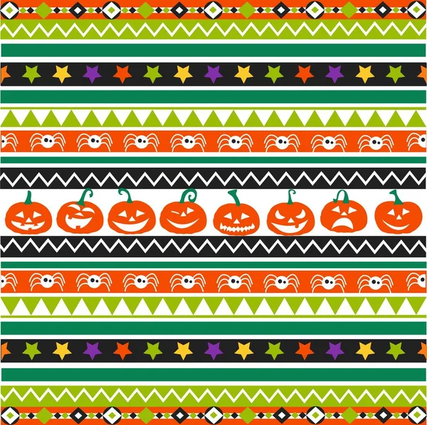 Projeto Sem Emenda Teste Padrão Halloween Cartão Postal — Vetor de Stock