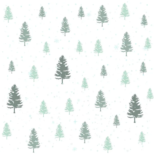 Nahtloses Muster Mit Weihnachtsbaum — Stockvektor