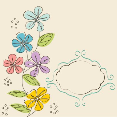 Çiçek tebrik kartı, kartpostal