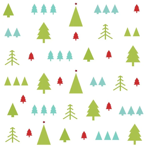Padrão Sem Costura Com Árvore Natal —  Vetores de Stock