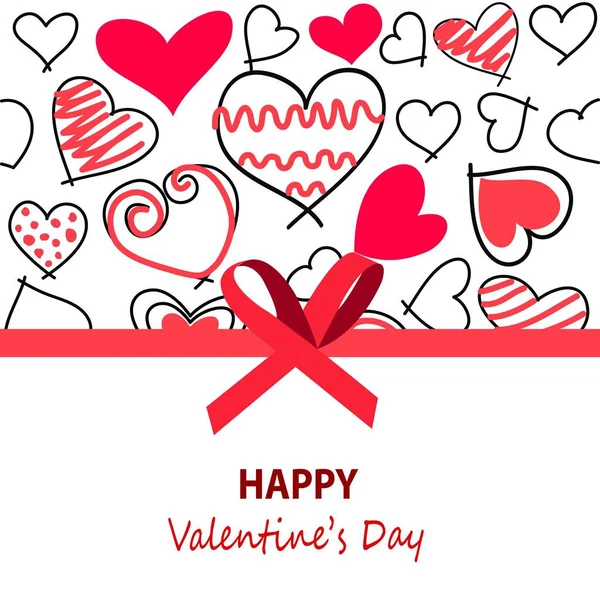 Tarjeta Felicitación Feliz Día San Valentín — Archivo Imágenes Vectoriales