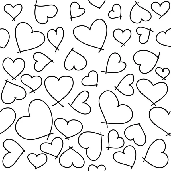 Heart Seamless Pattern Valentine Day — Stock Vector