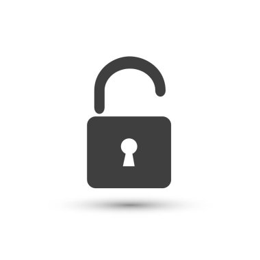 Vektör simgesi beyaz arka plan üzerinde kilidini