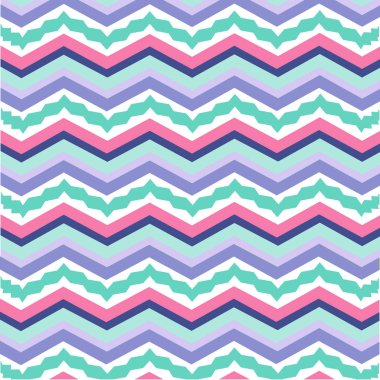 Renkli zigzag desenli kusursuz vektör