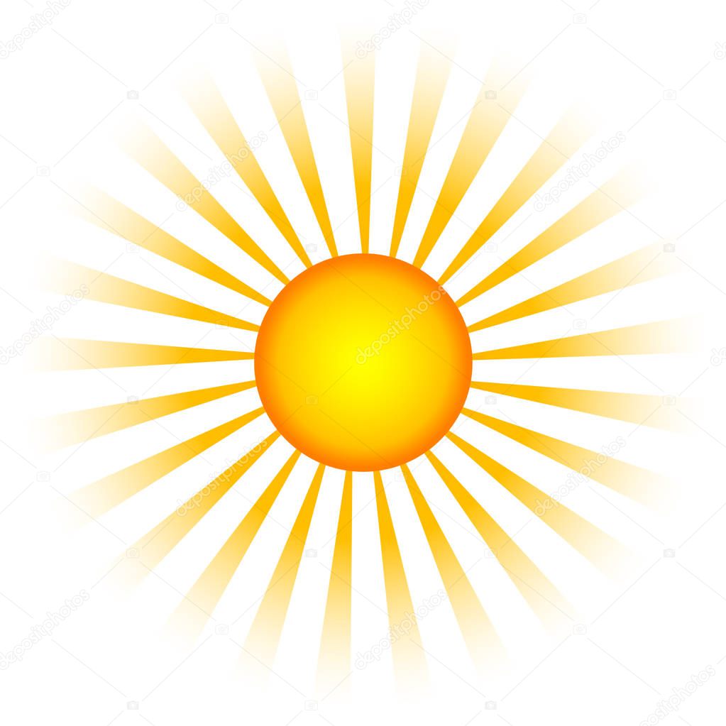 Drawing of sun icon