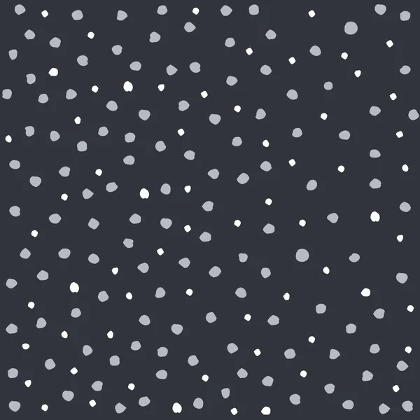 Handgezeichnete Winter Nahtlose Muster Mit Schneeflocken — Stockvektor