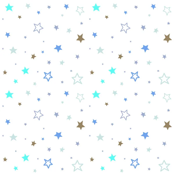 Nahtloses Muster Mit Sternen Baby Dusche Einladungskarte — Stockvektor