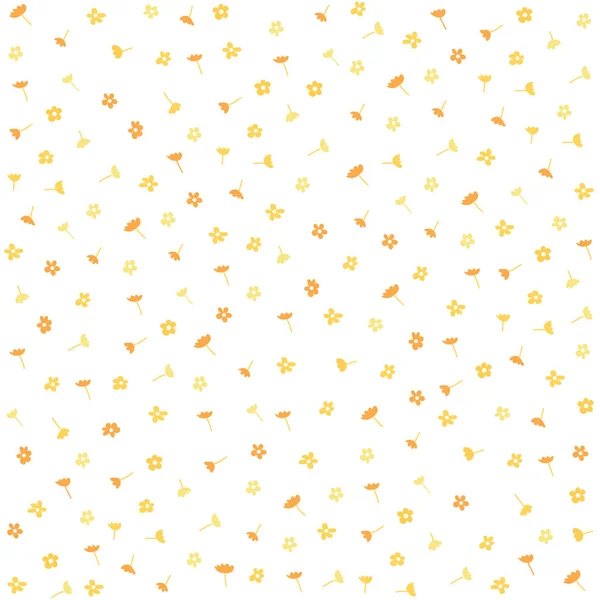 Nahtlose Gelbe Blumen Florales Muster — Stockvektor