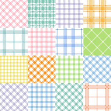 Ekose desen sorunsuz ayarlayın. Tartan desenler kumaş doku