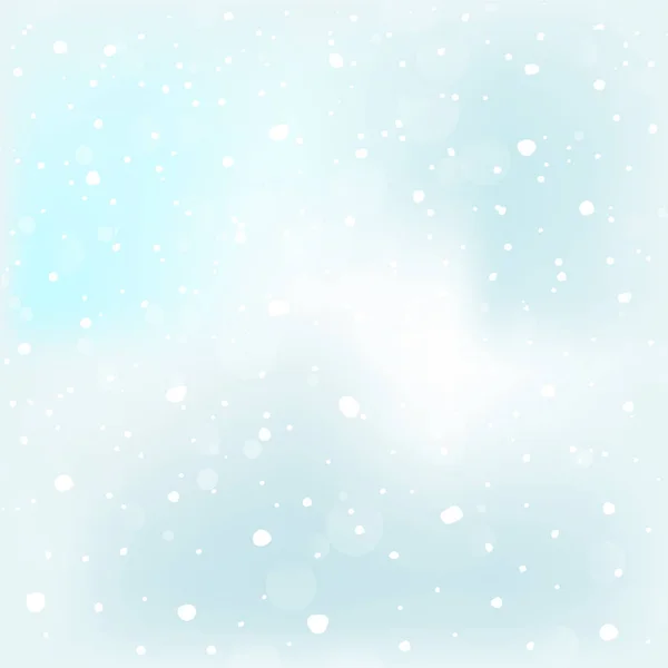 Invierno Nieve Sobre Fondo Azul — Vector de stock