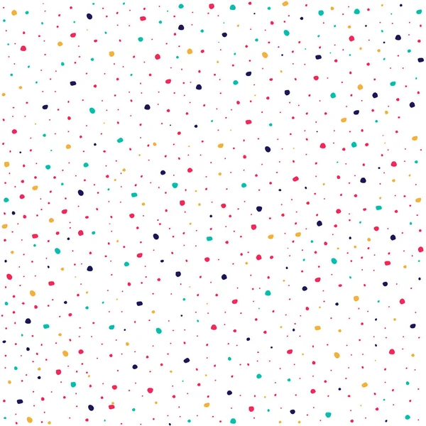 多彩的无缝图案 手绘波尔卡点 — 图库矢量图片