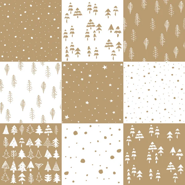 Ensemble Motif Noël Illustration Vectorielle — Image vectorielle