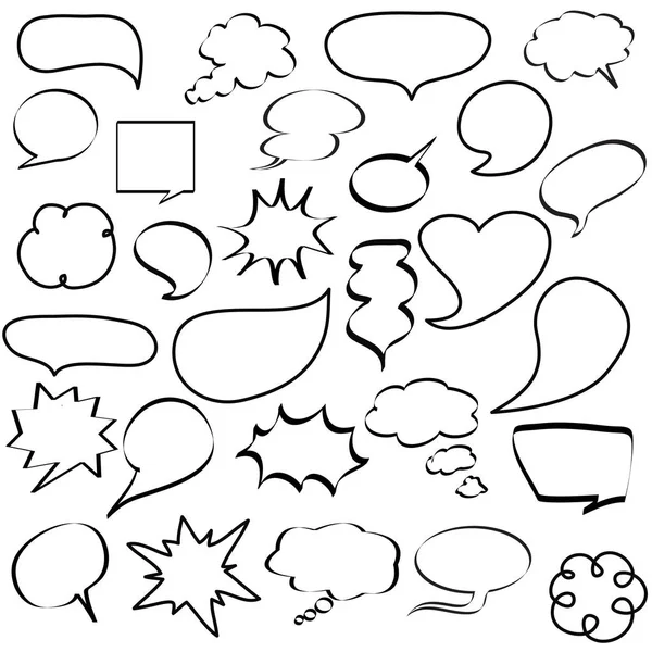 Comic Speech Bubbles Dialogs Icons — Stock Vector