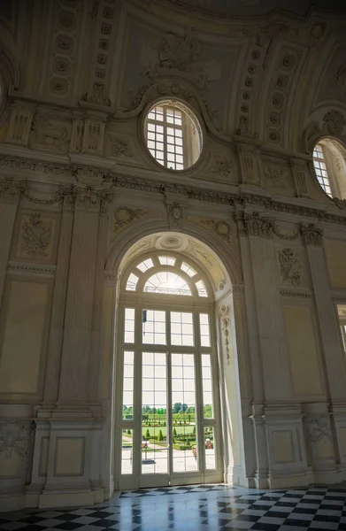 Turin Piemonte Italien Juni 2018 Suggestiva Interiören Venaria Reale Världsarv — Stockfoto