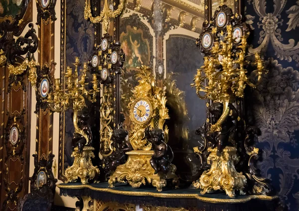 トリノ ピエモンテ イタリア 2018 ヴェナリア王宮ユネスコ世界遺産の挑発的な詳細インテリア — ストック写真