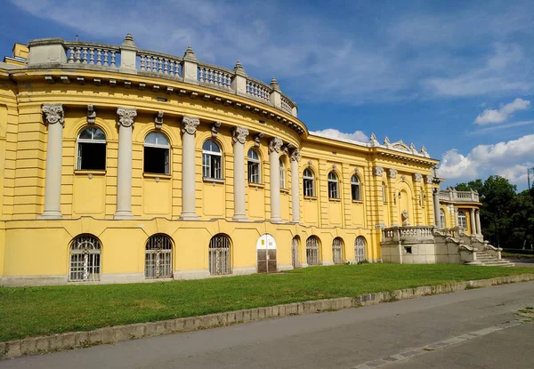 Будапешт Серпня 2018 View Знаменитий Szechenyi Спа Центр Відкритий 1881 — стокове фото