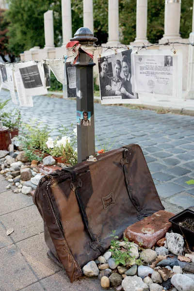Budapest Hongrie Août 2018 Mémorial Aux Victimes Occupation Allemande Sur — Photo