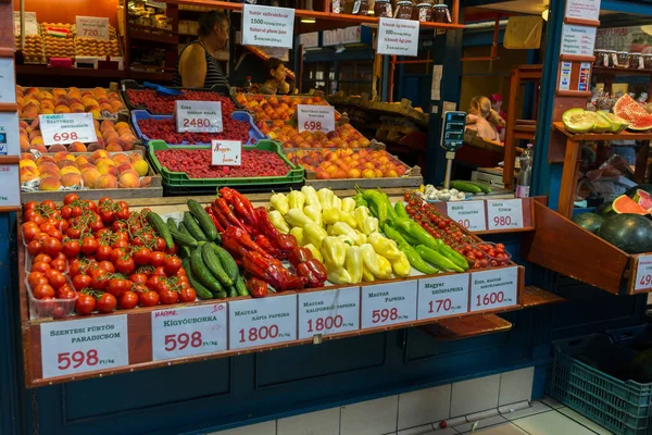 Budapest Hungary August 2018 Interior Market City Central Market Hungarian — Stock Photo, Image