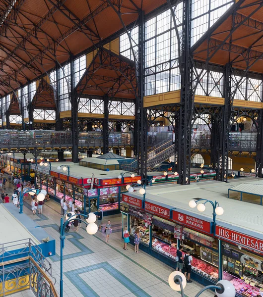 Budapeste Hungria Agosto 2018 Interior Mercado Cidade Mercado Central Húngaro — Fotografia de Stock