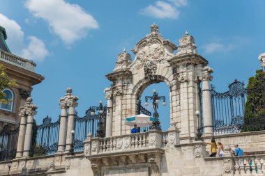 Budapeşte, Macaristan - 8 Ağustos, 2018: Budapeşte Parlamentosu Budapeşte'de bir saray, sembol ve Macar Ulusal Meclis koltuğum