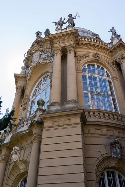 Budapest Hongrie Août 2018 Détails Architecturaux Musée Hongrois Agriculture Château — Photo