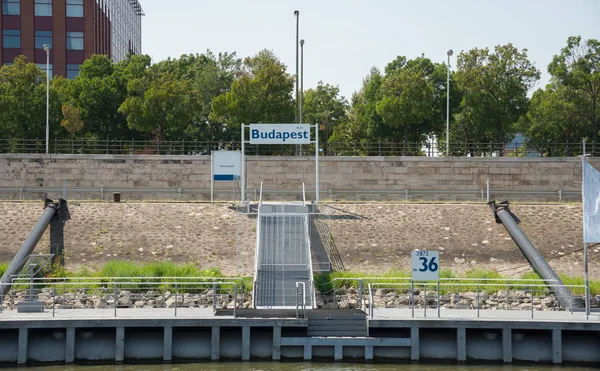 Budapeste Hungria Agosto 2018 Paisagem Com Vista Para Rio Danúbio — Fotografia de Stock