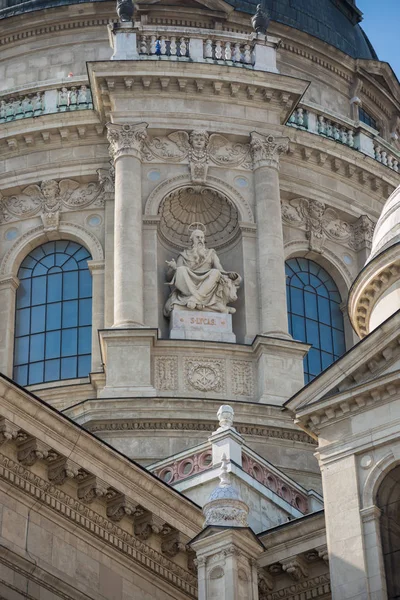 Budapest Ungern Augusti 2018 Detaljer Exteriör Stephen Basilica — Stockfoto