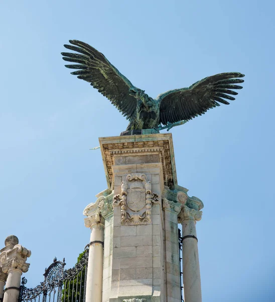 Budapest Magyarország Augusztus 2018 Sas Kapun Budai Vár Részlete — Stock Fotó