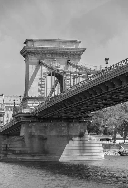 Βουδαπέστη Ουγγαρία Αυγούστου 2018 Θέα Από Γέφυρα Των Αλυσίδων — Φωτογραφία Αρχείου