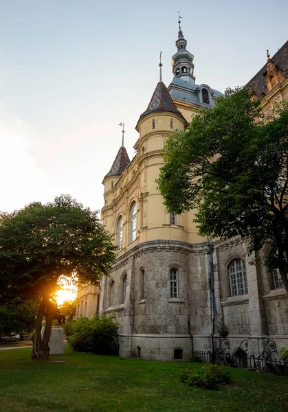 Budapest Magyarország Augusztus 2018 Építészeti Részletek Magyar Mezőgazdasági Múzeum Vajdahunyad — Stock Fotó