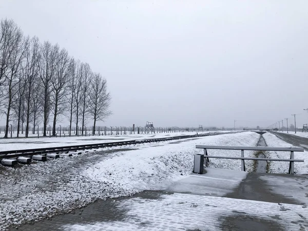 Cracovia Polonia Enero 2018 Vista Del Campo Exterminio Nazi Memorial — Foto de Stock