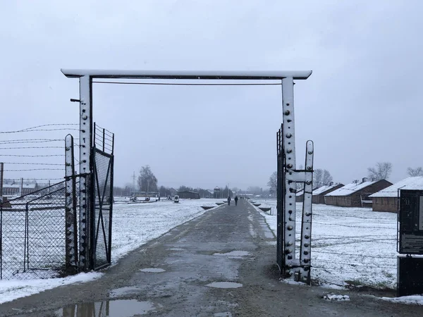 Cracovia Polonia Enero 2018 Vista Del Campo Exterminio Nazi Memorial — Foto de Stock