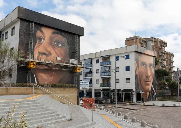 Naples Italy January 2019 External View Scampia Underground Station Inaugurated — Stock Photo, Image