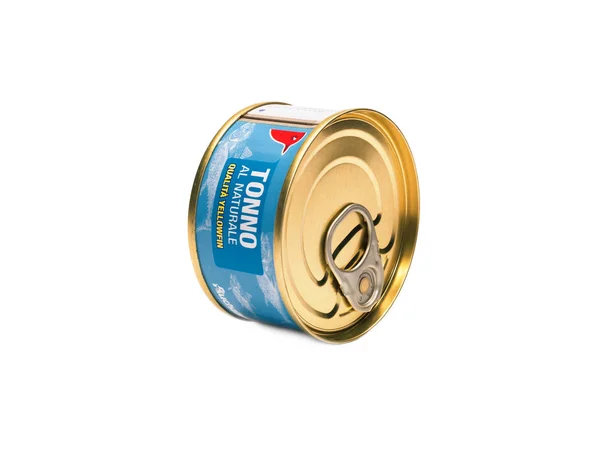 Auchan naturalne tuńczyk w puszce — Zdjęcie stockowe