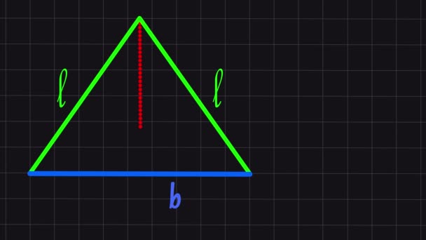 Lección Básica Geometría Triángulo — Vídeo de stock