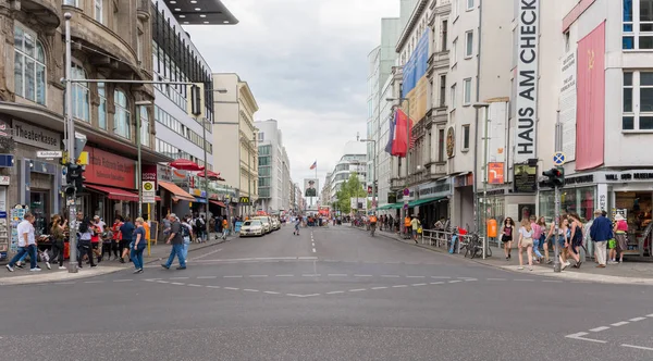 Pohled na kontrolní bod Charlie-Berlin-Německo — Stock fotografie