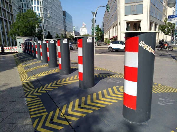 Roadblockson la calle - Berlín - Alemania — Foto de Stock