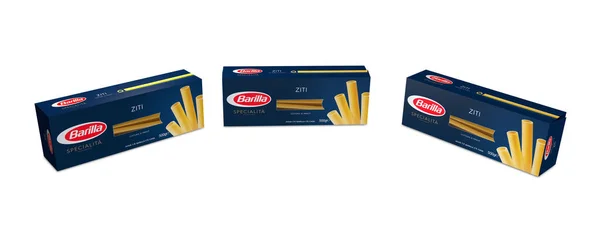 Italia Junio 2020 Representación Del Paquete Ziti Pasta Italiana Barilla — Foto de Stock