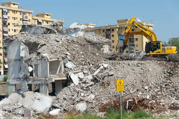 Naples Italy July 2020 Demolition Green Sail Scampia Definitively Completed — Stock Photo, Image