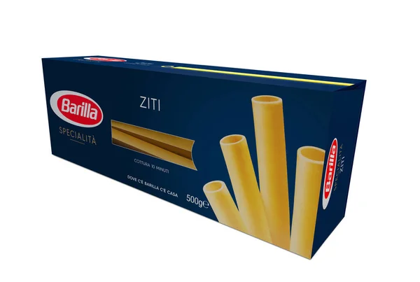 Italia Junio 2020 Representación Del Paquete Ziti Pasta Italiana Barilla — Foto de Stock