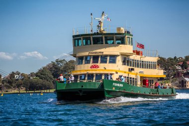 Sydney Harbour de Sydney, Nsw, Avustralya 25september tarihinde alınan feribot, yakın 2013