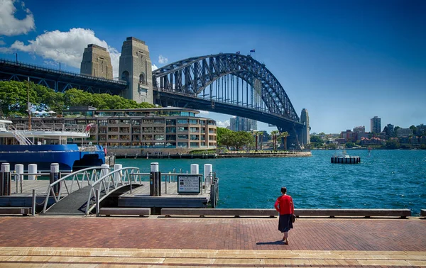 Sydney Harbour Bridge Från Rocks Sydney Nsw Australien Tagit Den — Stockfoto