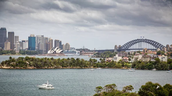 Вид Горизонт Центрального Делового Района Сиднея Включая Сиднейский Оперный Театр — стоковое фото
