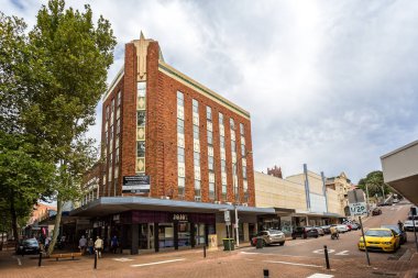 Art deco avcı Street, Newcastle, Nsw, Avustralya üzerinde 9 Ocak 2018 alınan bina