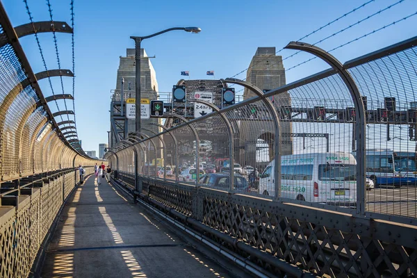 Sydney Harbour Bridge Lopen Weg Verkeer Genomen Sydney Nsw Australië — Stockfoto