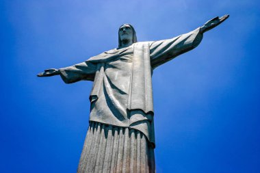 İsa'nın kurtarıcı, Corcovado Dağı, Rio de Janeiro, Brezilya 1 Şubat 2008 tarihinde alınan heykeli