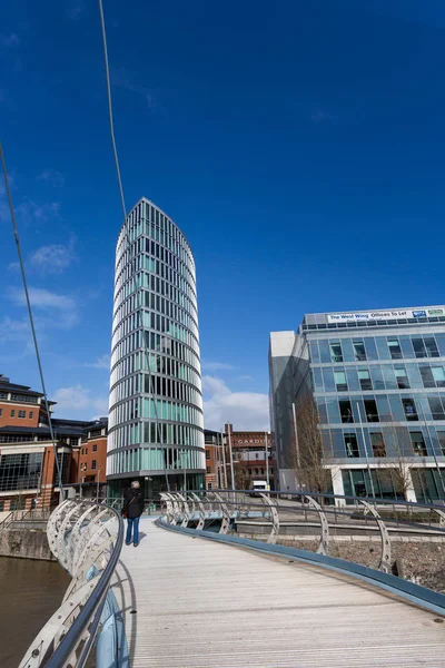 Temple Quay Bridge Bristol Somerset Reino Unido Febrero 2015 — Foto de Stock