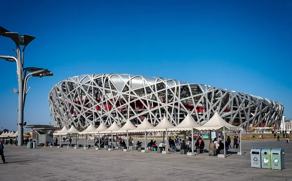 Kuşlar yuva 2008 Olimpiyatları Pekin, Çin, 3 Nisan 2011 tarihinde alınan için inşa Stadyumu
